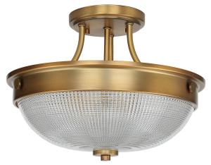 Потолочный светильник Licht-Erlebnisse ALVER, латунь - серый - стекло - металл - 32 x 24 x 32 см