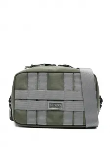 Плечевая сумка с ремнем из тесьмы Kenzo, зеленый