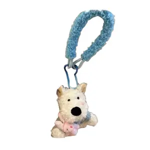 Мягкая и милая плюшевая подвеска с обнимающим кроликом щенком вест хайленд уайт терьера высотой 10 см CHUNTUSHU