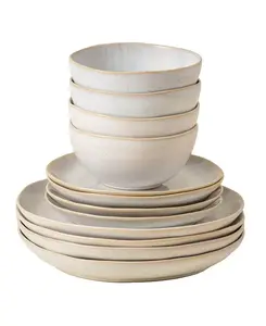 Набор столовых приборов Eivissa из 12 предметов, сервиз на 4 персоны Casafina By Costa Nova, biege