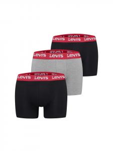Levi´s Боксерские шорты LEVIS Men Repeat Logo Boxer 3P в черно-серой цветовой гамме