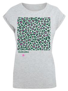 Футболка Leo Green в сером меланже F4NT4STIC