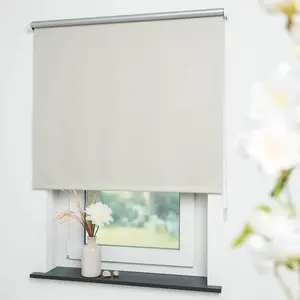 Рулонная штора с боковым управлением Thermo-Rollo, затемняющая, энергосберегающая Liedeco, бежевый