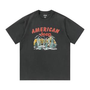 Футболка для школьников с круглым вырезом Moderate Jeep, темно-серый