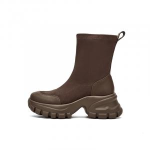 Женские полусапожки черные/хаки DAPHNE, Fleece-Lined хаки