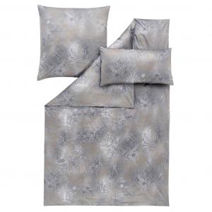 Комплект постельного белья из сатина премиум-класса Estella Exquisit Swiss Svizzera цвет серый - 810 размер 155 х 200 + 80 х 80 + 40 х 80 см