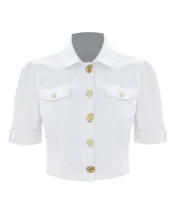 Короткая джинсовая куртка Бакари Kocca, белый