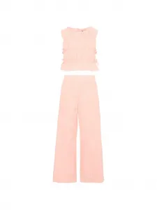 Костюм с брюками, вышитыми цветами Mayoral, розовый