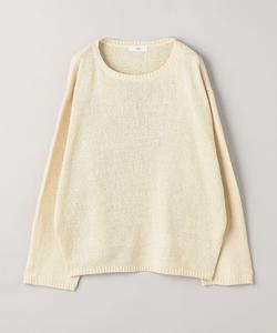 Вязаный пуловер с вырезом-лодочкой из ленточной пряжи Coen, цвет Natural