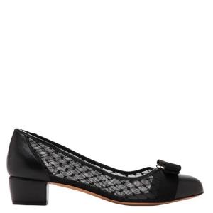 Туфли-лодочки Ferragamo Vara Bow Mesh Salvatore Ferragamo, черный