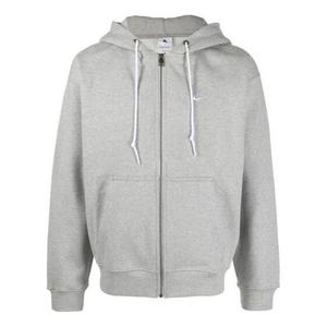 Толстовка Nike Solo Swoosh Full-Zip Hoodie 'Grey Heather & White', серый