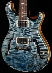 PRS Wood Library Hollowbody II Piezo Faded Whale Blue 10 Top Бразильский розовое дерево (756)