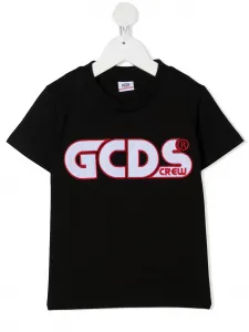 Футболка с вышитым логотипом Gcds Kids, черный