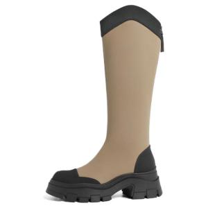 BELLE Женские полусапожки 6 см зеленые абрикос черные абрикос без подкладки, цвет Apricot-Unlined