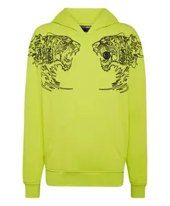 Толстовка с капюшоном и изображением тигра Plein Sport, желтый