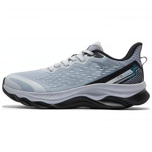 361° Мужские серо-черные дышащие противоскользящие повседневные кроссовки для бега с амортизацией Cold Mist Gray/Obsidian Black, цвет Cold Mist Gray/Obsidian Black