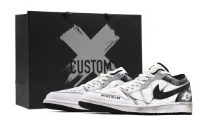 Кроссовки Air Jordan 1 Vintage Basketball Shoes Men Low-Top Black