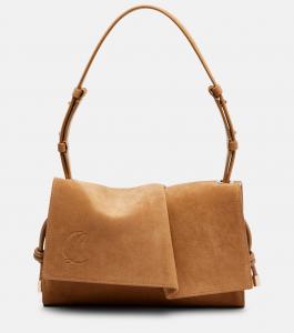 Объемная маленькая замшевая сумка через плечо Christian Louboutin, Lionne