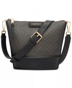 Через плечо Ash Signature с регулируемой молнией сверху Calvin Klein, коричневый