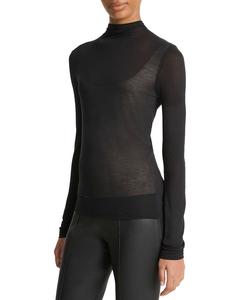 Винс Топ с полупрозрачным воротником-стойкой Vince, черный