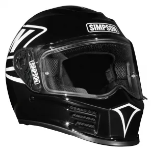 Шлем Simpson Speed Bandit 12 O'Clock Simpson Helmets, черный/белый