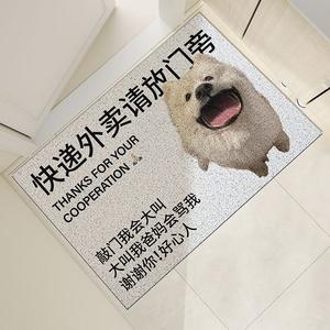 Budis Ковер 80х120 см из ПВХ, для прихожей, с противоскользящим покрытием, Takeout Dog [Loop]