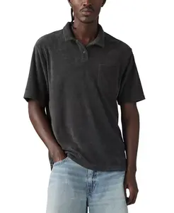 Мужская поло с карманом из махровой ткани Levi'S, черный