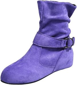 Женские ботильоны, мягкие и удобные, с боковой молнией Fusecottc, Black