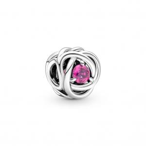 Шарм October Pink Eternity Circle Pandora, стерлинговое серебро