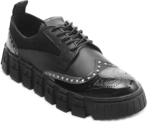 Мужские дерби Karl Lagerfeld White Label из двухтонной кожи с заклепками, черный