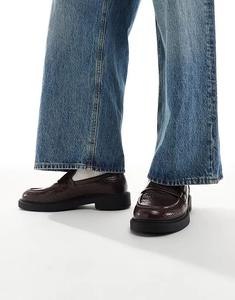 Пенни-лоферы ASOS DESIGN из искусственной крокодиловой кожи