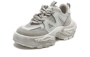 Кроссовки женские толстые низкие Elle, серый