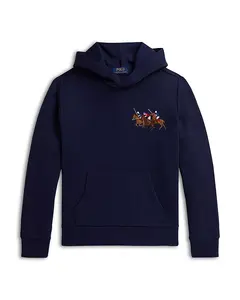 Детская флисовая толстовка с тремя пони - для подростков. Ralph Lauren, синий