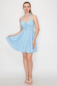 Корсетное платье с завязками и молнией TRUEDAMES, синий