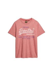 Футболка - классическая свободная футболка с логотипом круглым вырезом однотонная Superdry., красный