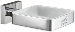 Дозатор мыла Kleine Wolke "Meo", стекло/нержавеющая сталь 6,2х15,8х9,5 см, белый