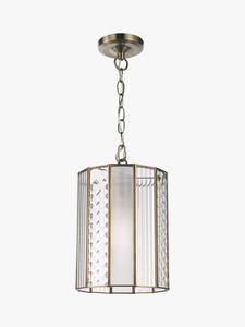 Потолочный светильник Rhea с текстурированным стеклом John Lewis, Antique Brass