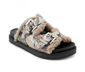 Aerosoles Olivia Женские США 8.5 Натуральный принт змеи Искусственная овчина Сандалии KHD352