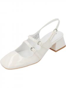 Туфли-лодочки с открытой пяткой белого цвета palado