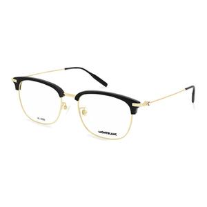 Оправа для очков с пластиной и титановым сплавом неправильной формы Мужские черные MONTBLANC
