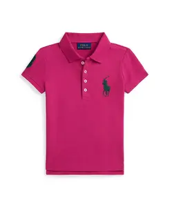 Детская поло Big Pony Stretch Mesh для девочек 2T-6X Polo Ralph Lauren, розовый