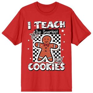 Футболка с рисунком «Я учу самое умное печенье» для юниоров, красный