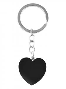Adeliás Женский кулон - кулон в виде сердца и ключа из нержавеющей стали, черный