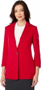 Женский блейзер Tommy Hilfiger - деловой пиджак с выгодным кроем и застежкой на одну пуговицу, Scarlet