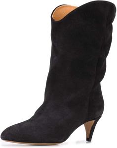 Женские ботильоны FOWT с мягким голенищем, зауженным закрытым носком, эластичные, с низким каблуком-киссетом, короткие ботиночки из искусственной замши, для осени и зимы, удобная обувь для женщин и девушек, полный размер 4-15 US, Black