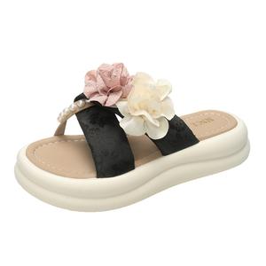 TONYBEAR Женские противоскользящие износостойкие шлепанцы Black, цвет Black