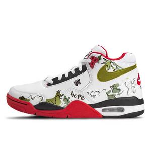 Nike Баскетбольные кроссовки Flight Legacy Mid Top Vintage унисекс, красные, белые