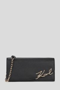 Кожаный кошелек K/SIGNATURE Karl Lagerfeld, черный