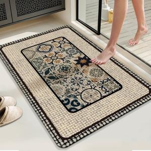 Dajiang Ковер 40х60 см для ванной с противоскользящим покрытием, влаговпитывающий, с окантовкой