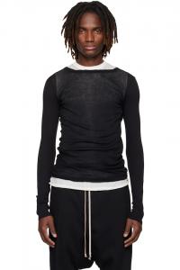 Футболка Temple rib ls Rick Owens, черный